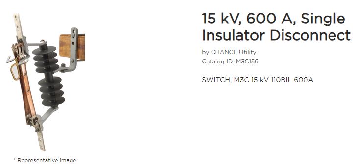Switch Cutout 600A 15kv